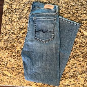 7 for All Mankind Josefina Hidden Button Fly Boyfriend Jeans, Size 27